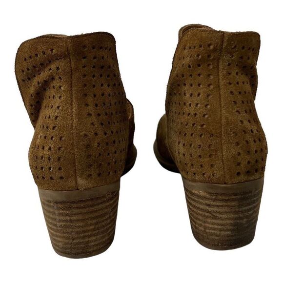 Steven By Steve Madden Size 11 Danese Brown Suede Perforated Ankle Boot Booties - Picture 5 of 7